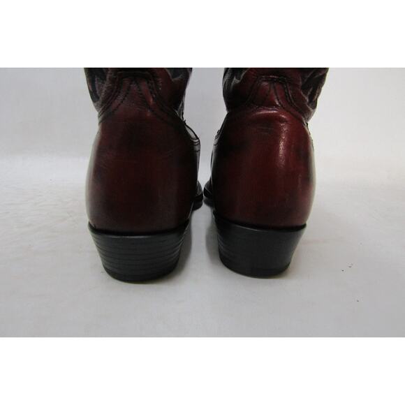Ariat Mens Size 9.5 EE Distressed Red Leather Cowboy Western Boots main image 5